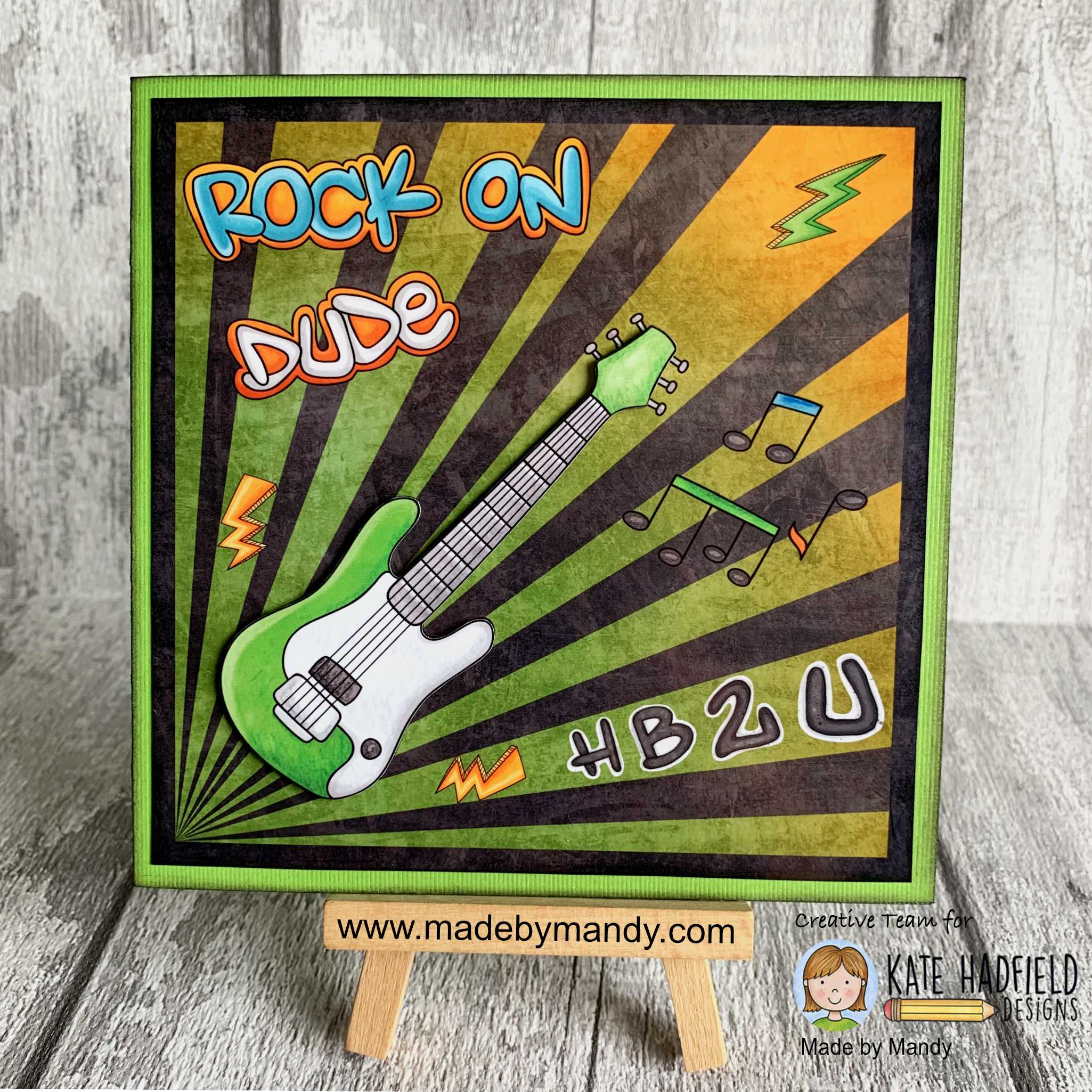 Srsly Stoked Guitar Dude by Made By Mandy Srsly Stoked Guitar Dude